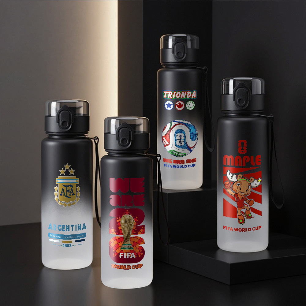 2026 USA/Mexico/Canada World Cup Mascot Water Cup — Fan Souvenir Bottle