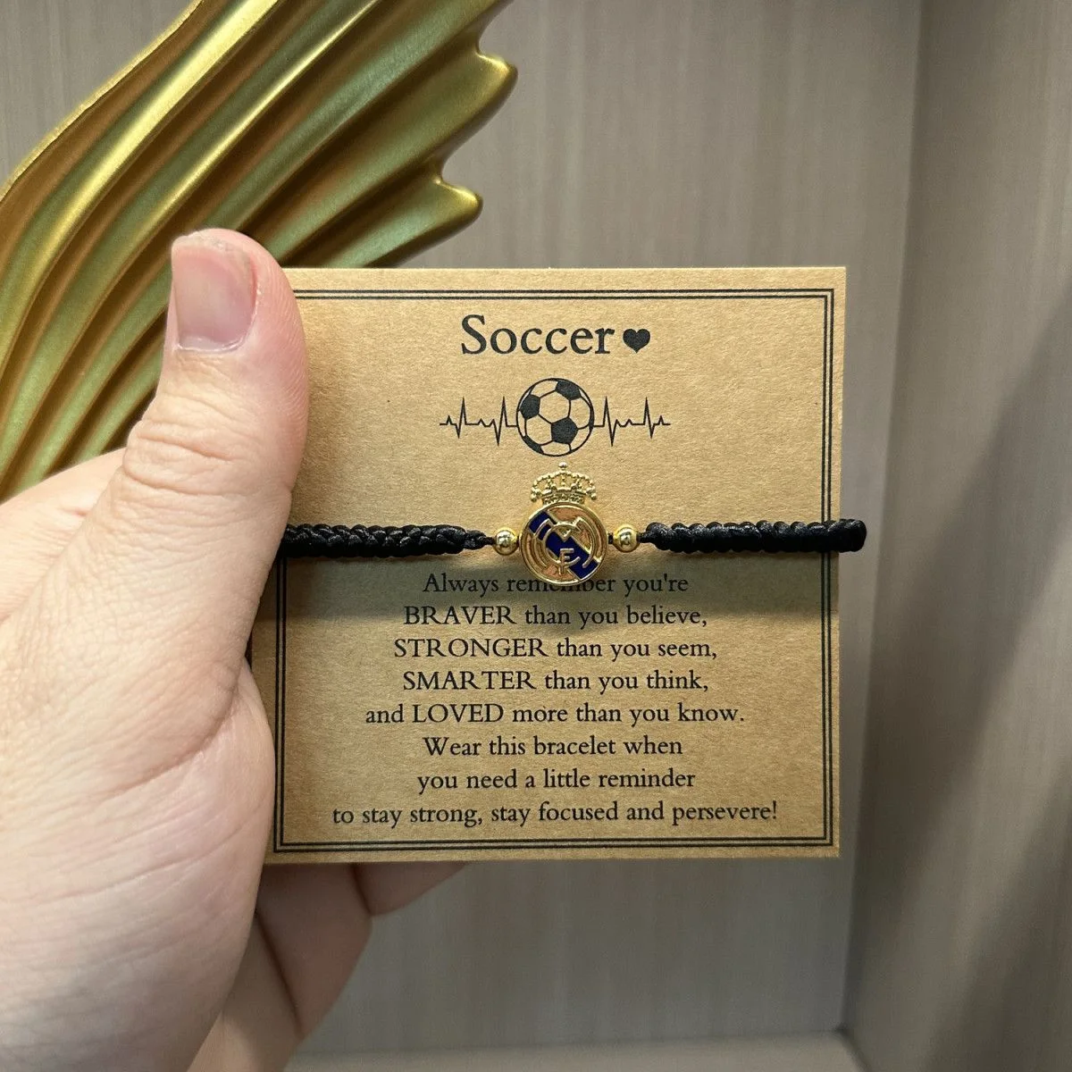 Pulseira Trançada de Clube de Futebol - Real Madrid, Barcelona