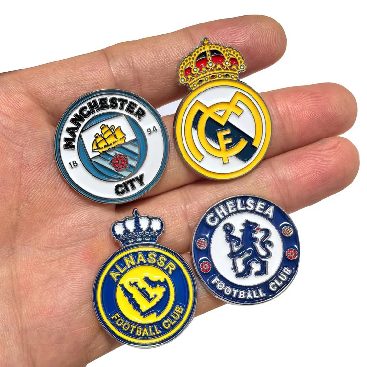 Football Club Crest Lapel Pin - Real Madrid, Chelsea, Al Hilal, Al Nassr
