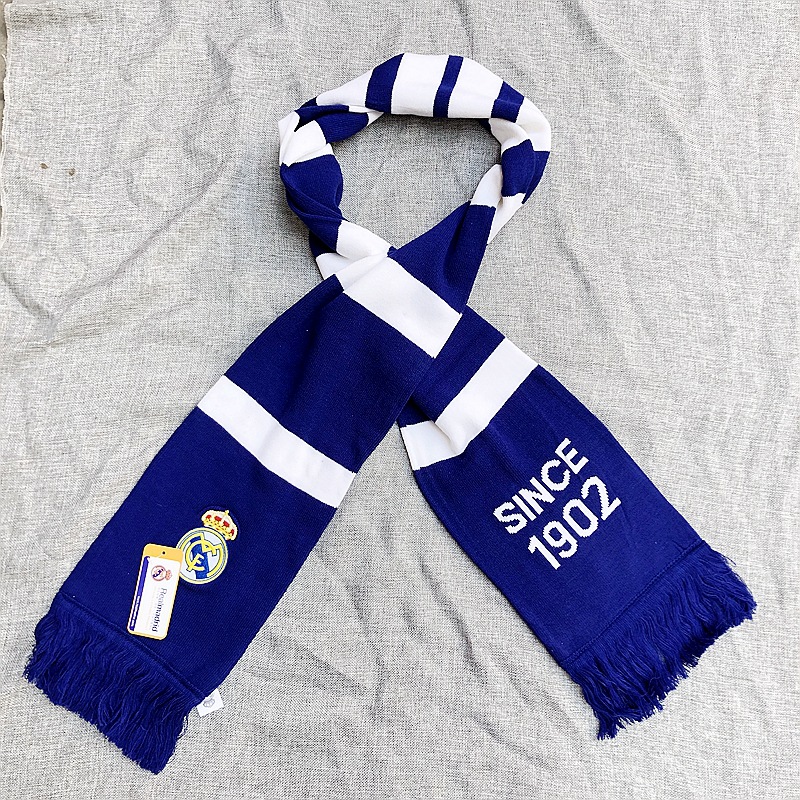 Real Madrid CF Embroidered Winter Scarf - Knitted