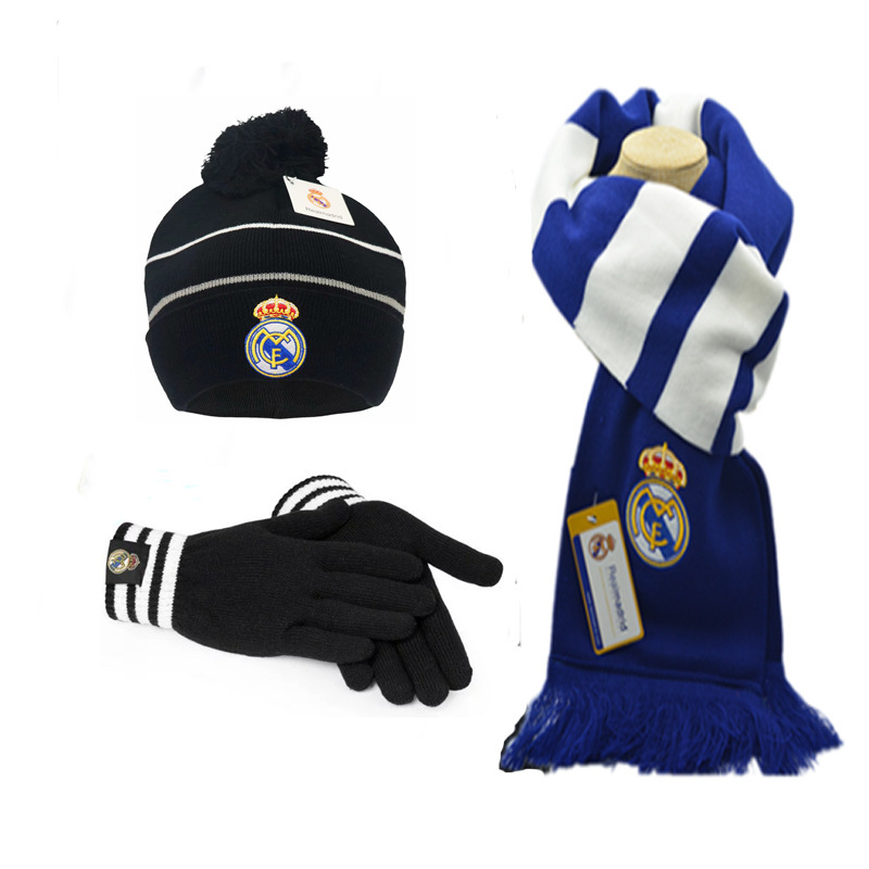 Real Madrid CF ニット3点セット - スカーフ・帽子・タッチ手袋