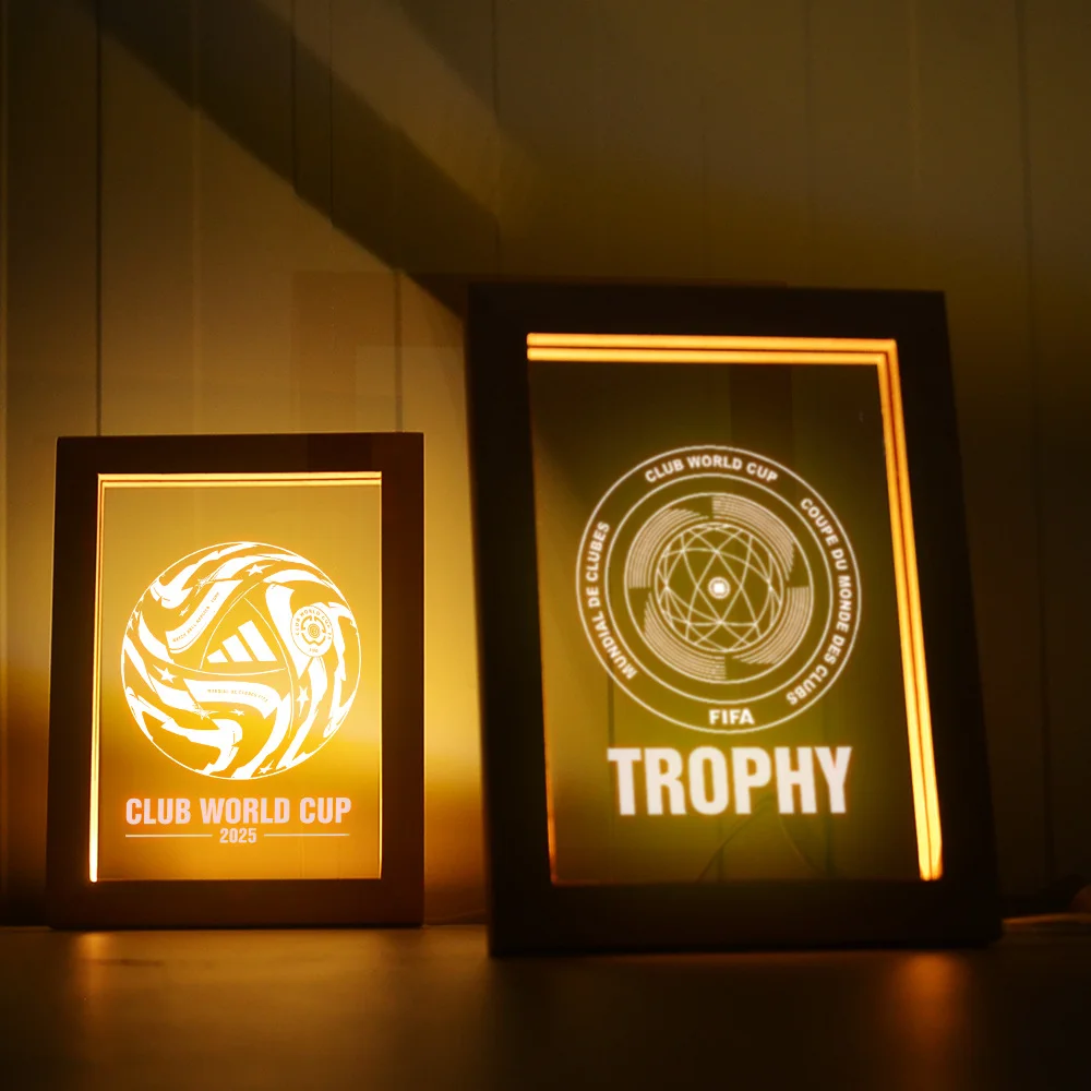 Club World Cup Photo Frame Lamp - Real Madrid Fan Decor