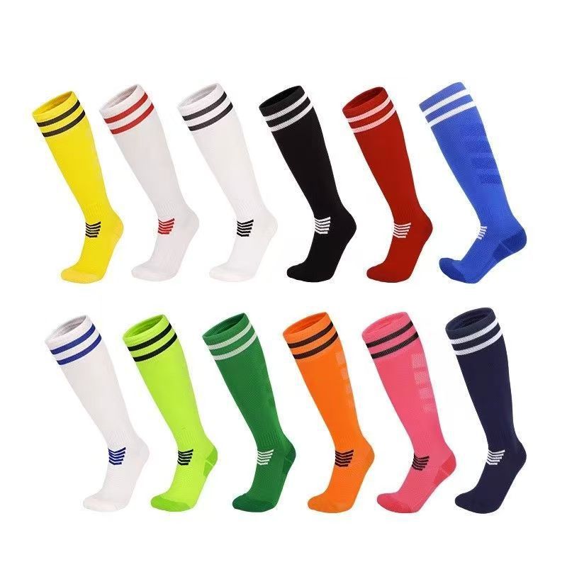 Football Long-Tube Over-Knee Socks — Terry Cushioned, Lightweight, Training & Match (Adult Sizes)