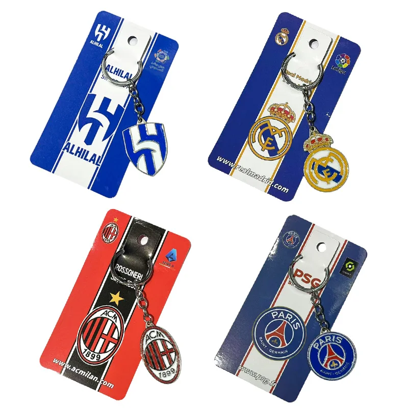 Double-Sided Club Crest Keychain - Real Madrid, Barcelona, Al Hilal