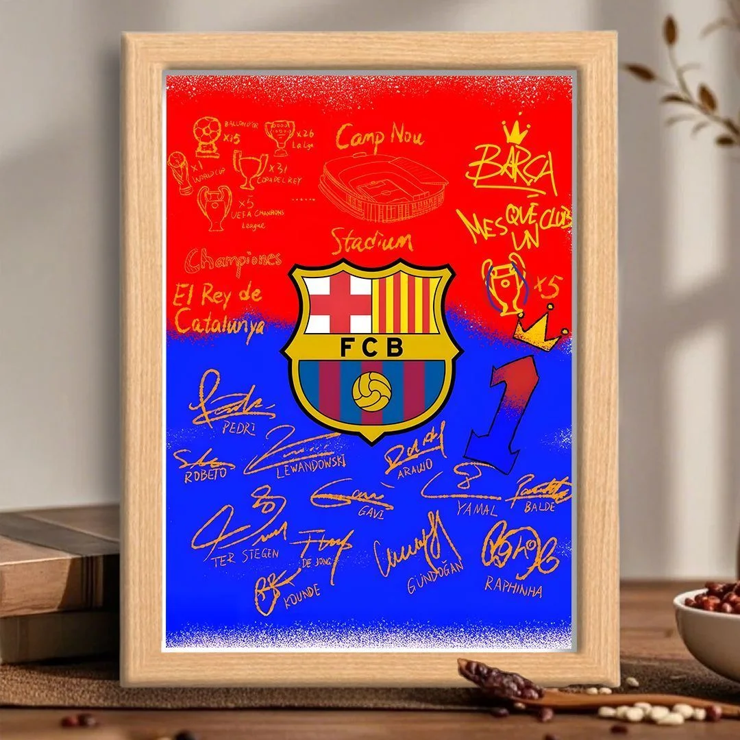 Barcelona Bilderrahmen mit Wappen und Signaturen