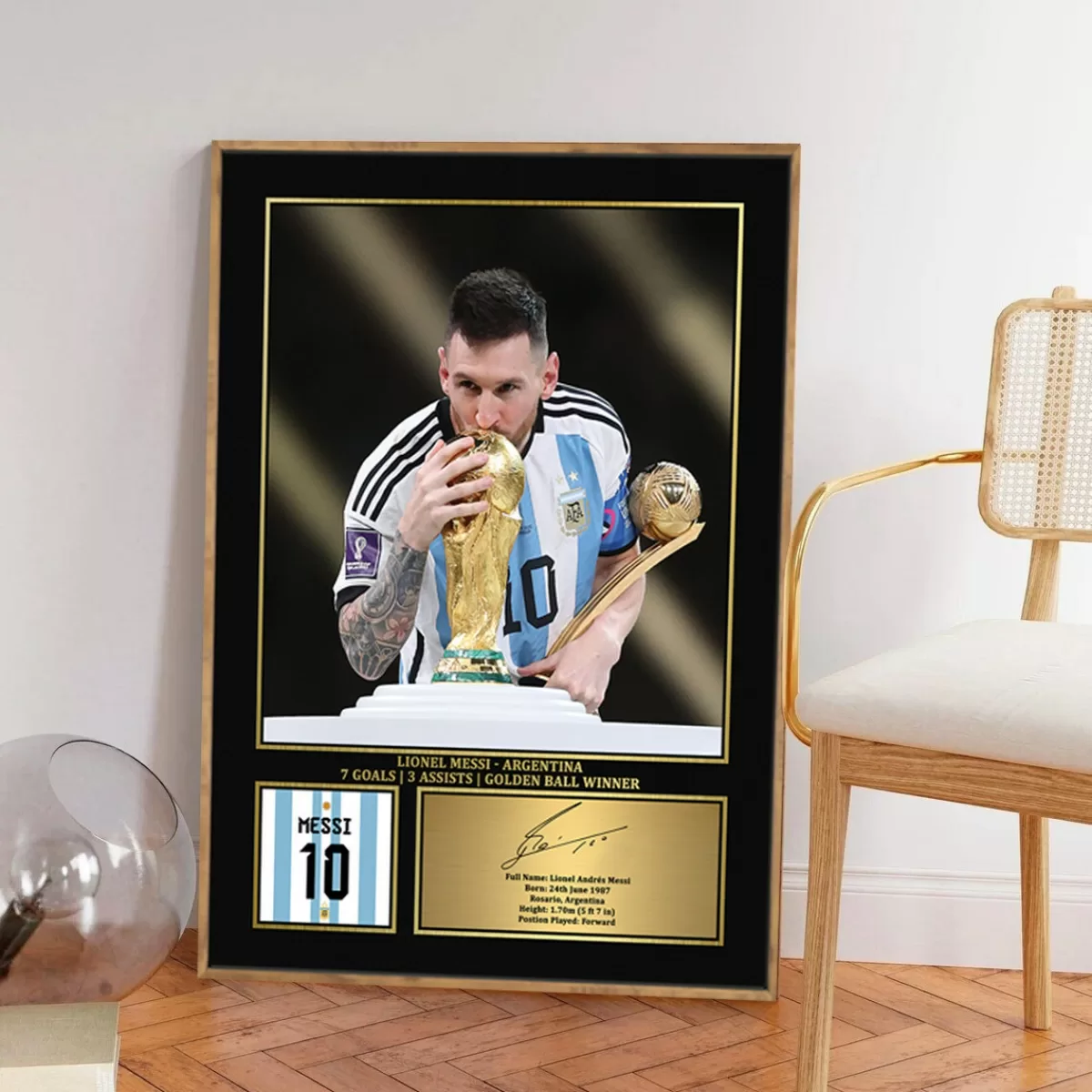 Football Player Signature Wall Poster