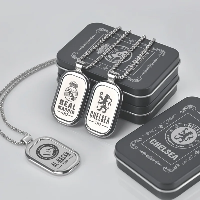Football Club Pendant Necklace - Chelsea, Juventus, Real Madrid, Tottenham, AC Milan