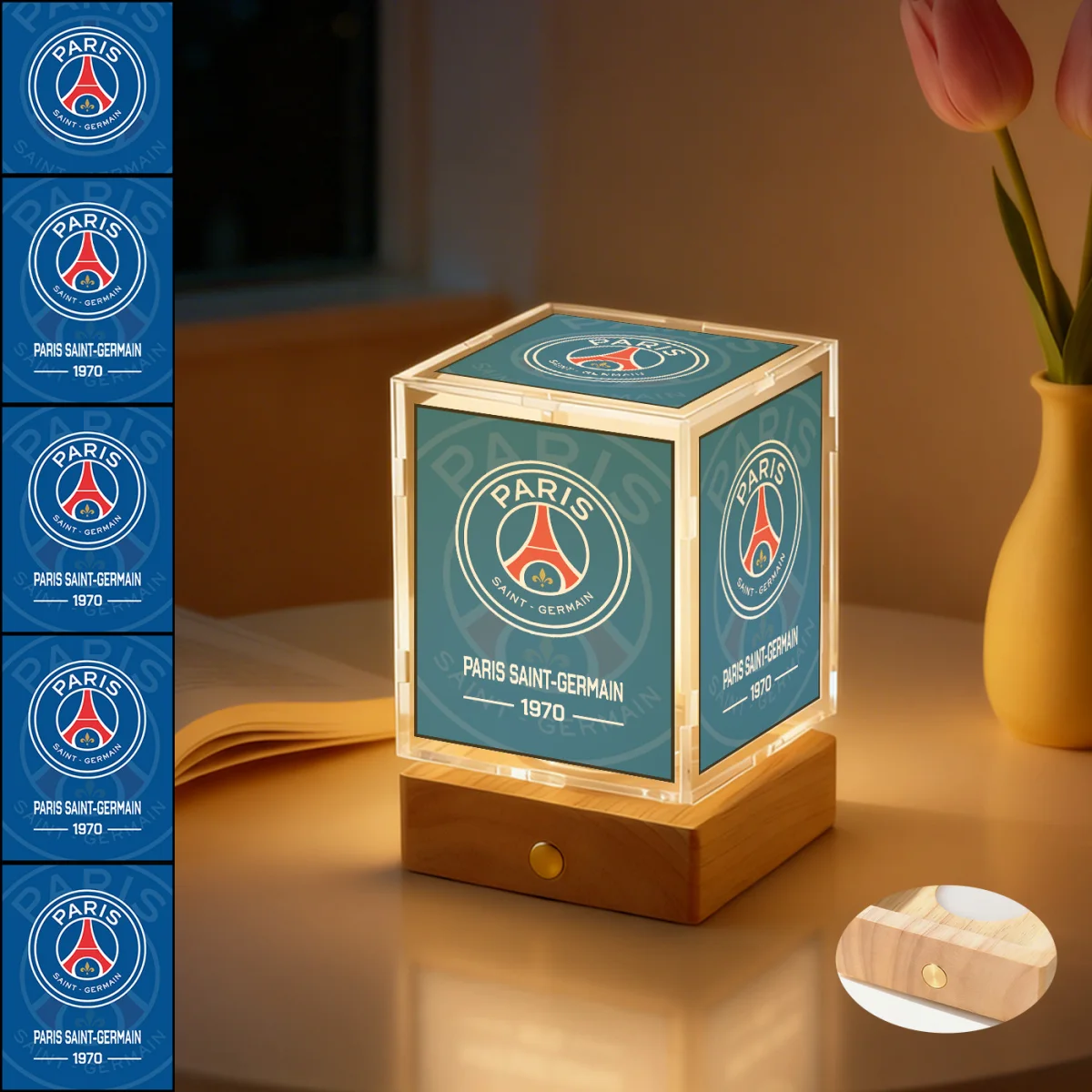 Football Club Crest Night Light - Juventus, Real Madrid, Inter, PSG, Al Hilal