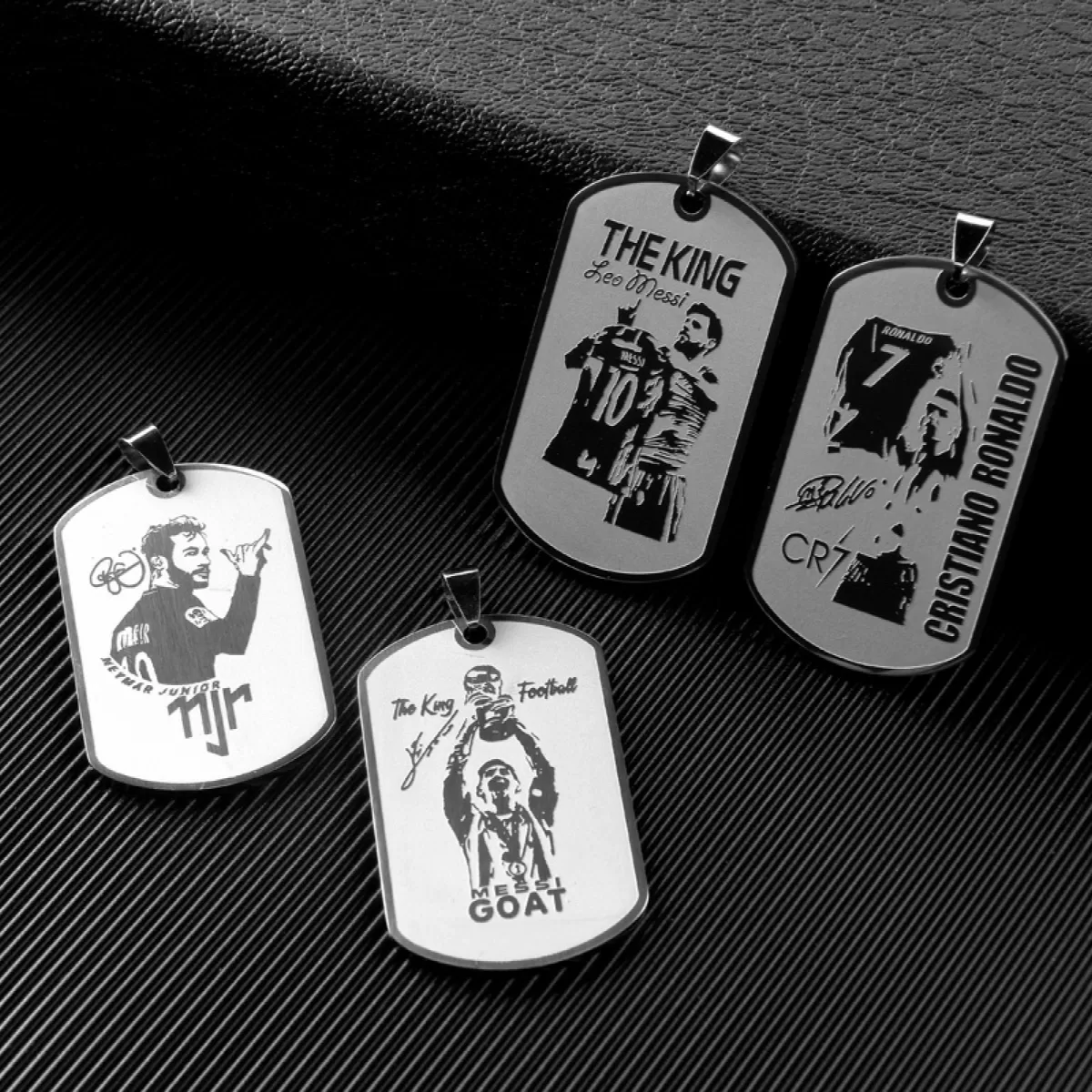 Football Pendant Necklace - Stainless Steel