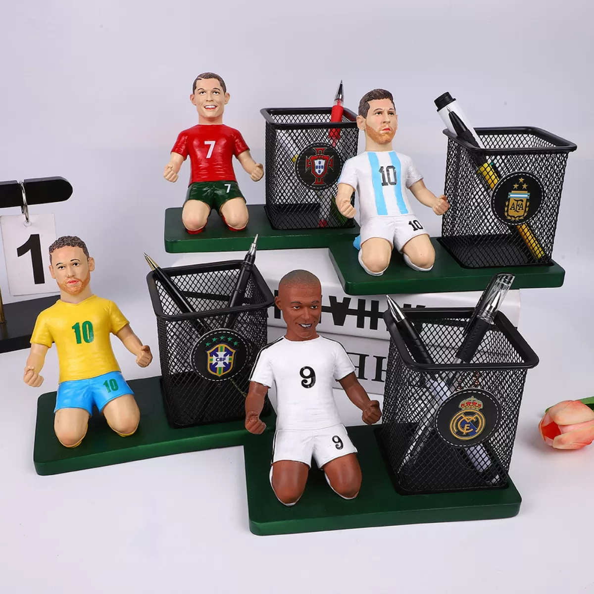 Football Celebration Resin Pen Holder