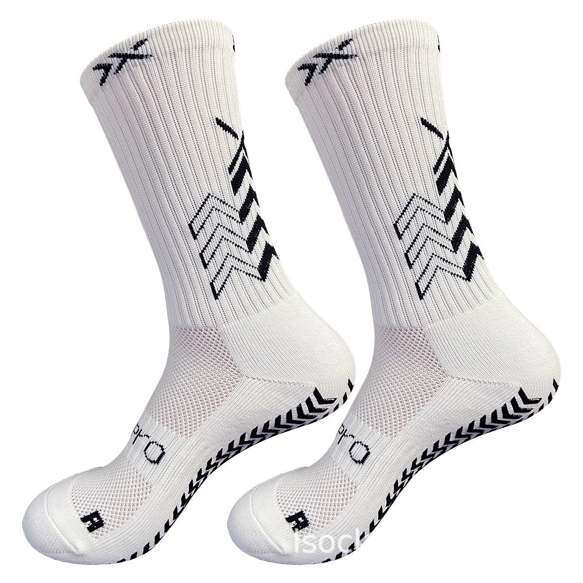 Football Sports Socks — Anti-Slip Grip Mid-Calf Training / Match (Cushioned, Breathable, Quick-Dry)